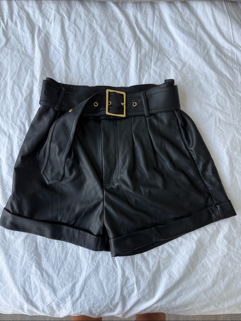 Generation Love Leather Shorts with Belt